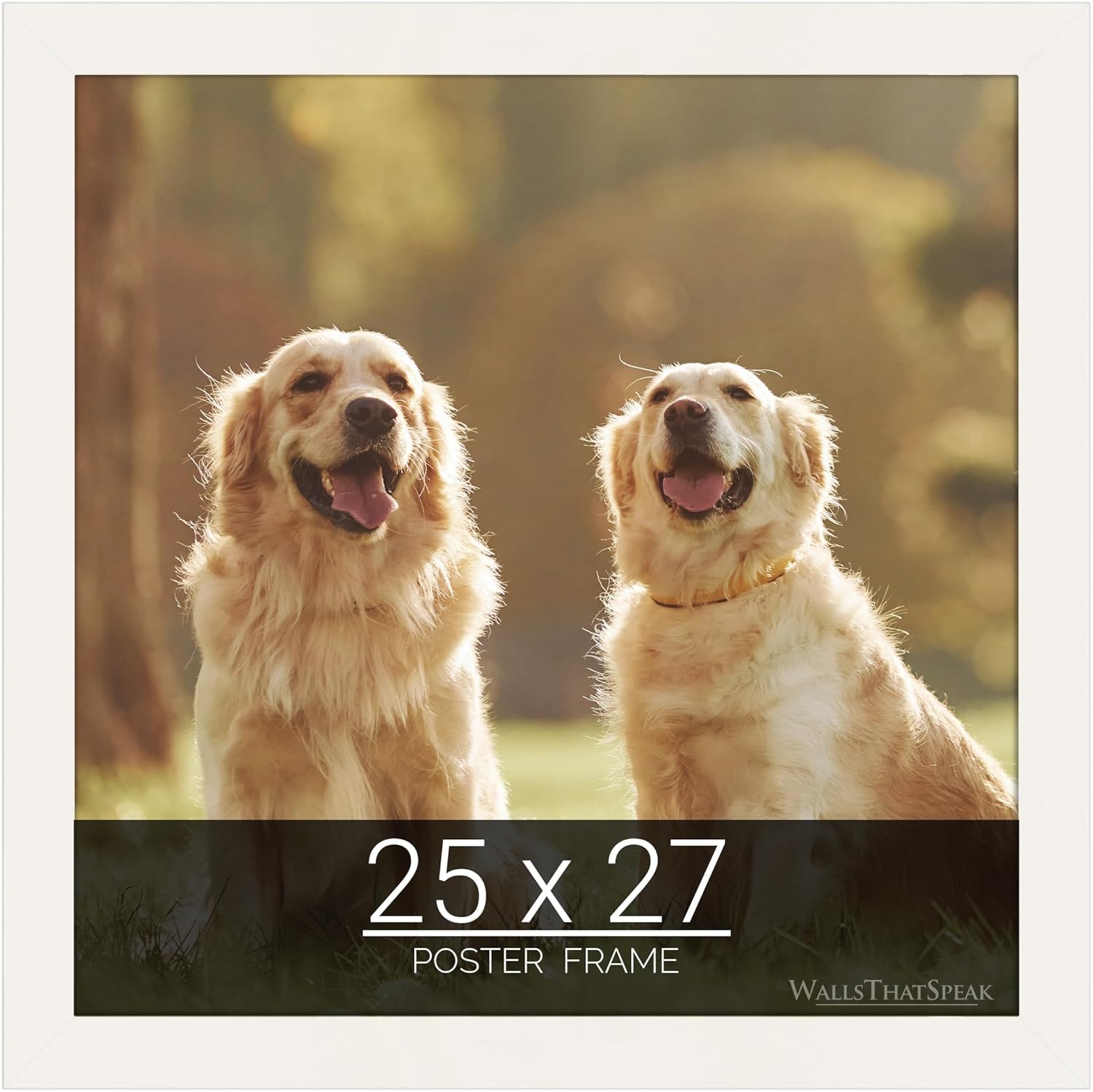 25x27 White Picture Frame for Puzzles, Posters, and Photos
