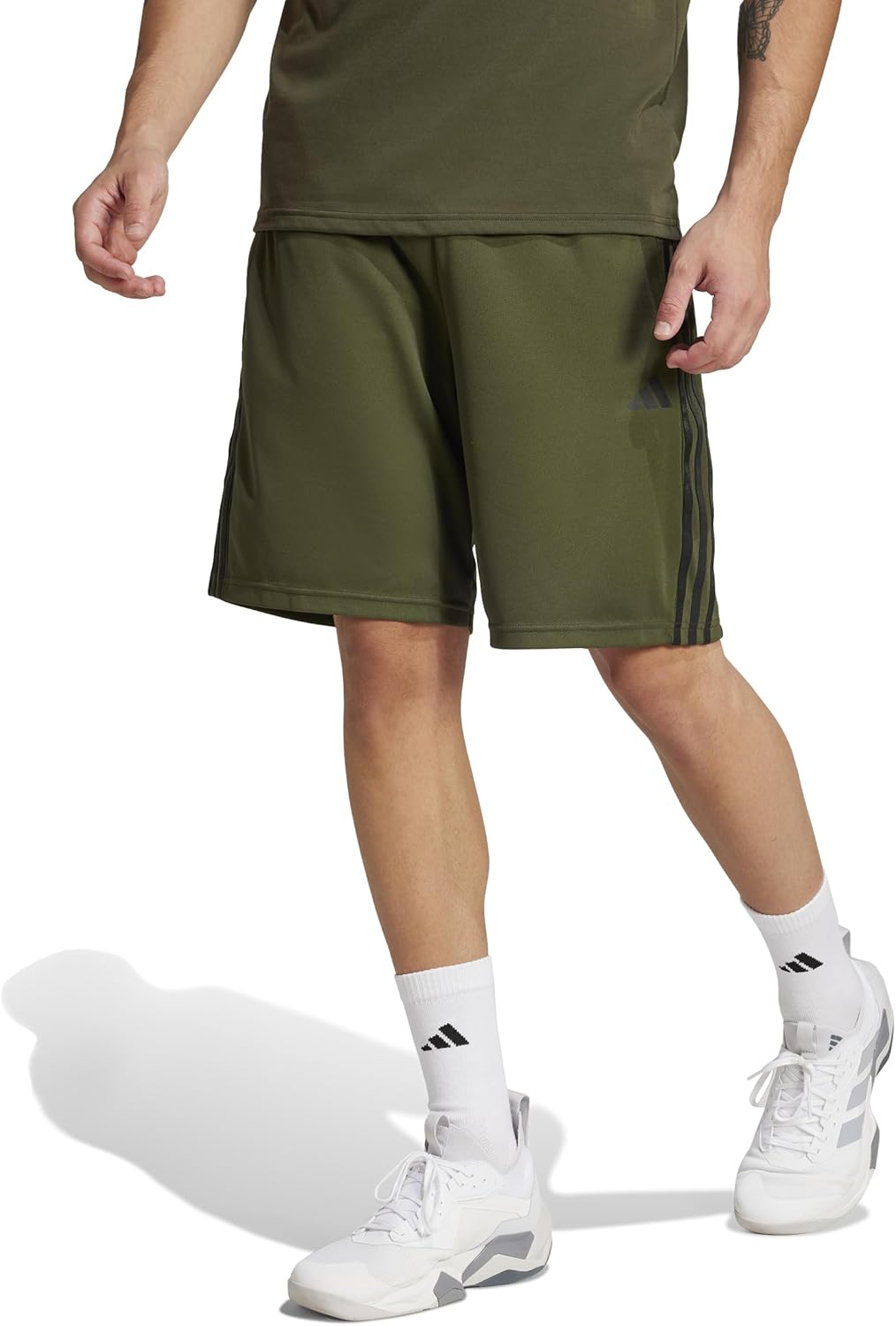 adidas Men's Train Essentials Pique 3-Stripes Shorts for Comfort