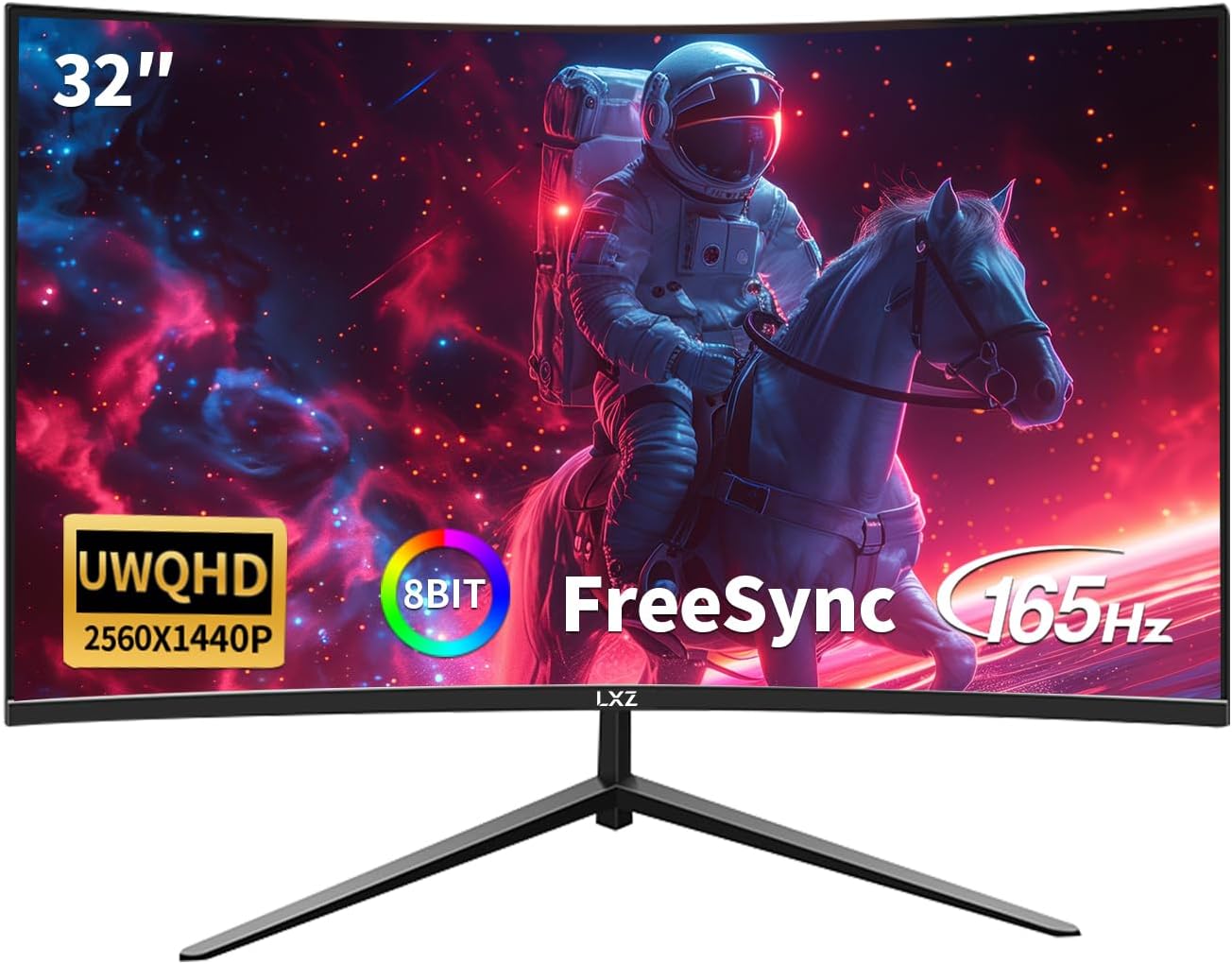 LXZ 32 Inch Curved Gaming Monitor with 165Hz Refresh Rate