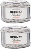 Bernat Blanket Stripes Gray Matters Yarn 2-Pack - Super Bulky Soft