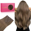 Clip In Hair Extensions 18 in 120g Light Ash Brown - Natural Volume
