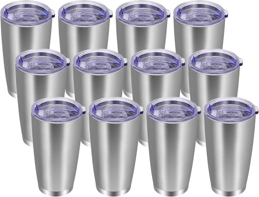 VEGOND 20oz Stainless Steel Tumbler with Lid and Straw Set