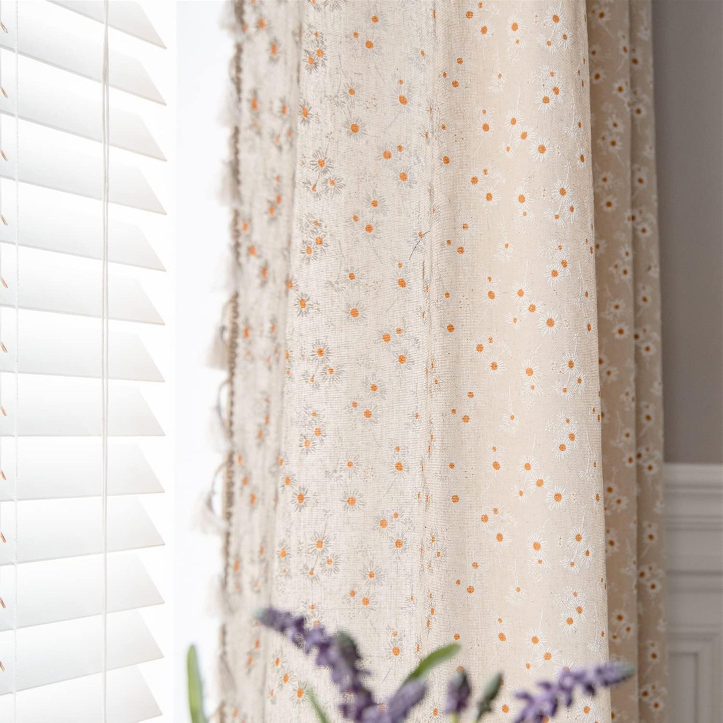 Floral Curtains 84 Inch Length for Boho Rustic Decor