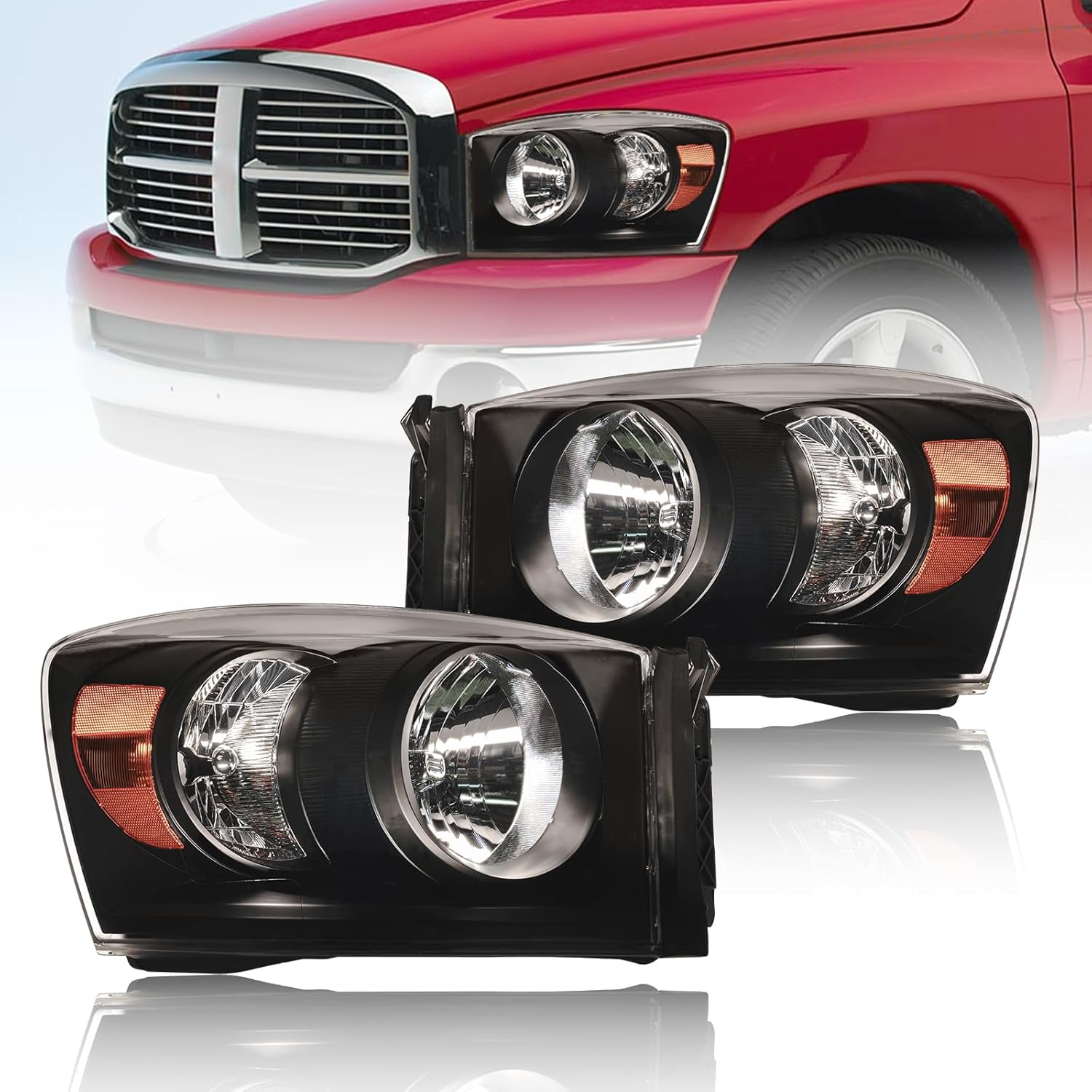 2006-2008 Dodge Ram Headlight Assembly with Halogen Lamps