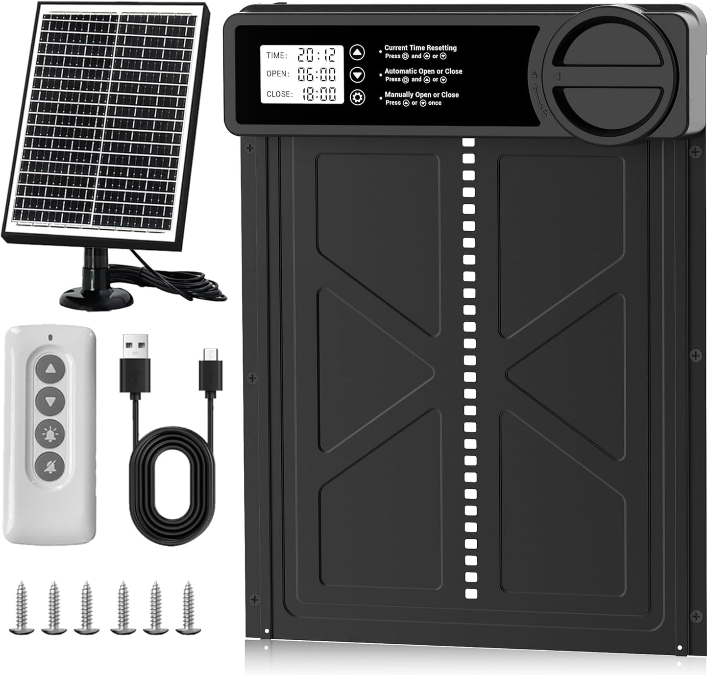 Large Size Automatic Chicken Coop Door with Solar Power Features