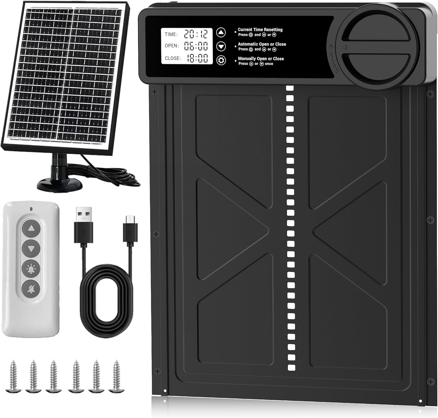 Large Size Automatic Chicken Coop Door with Solar Power Features