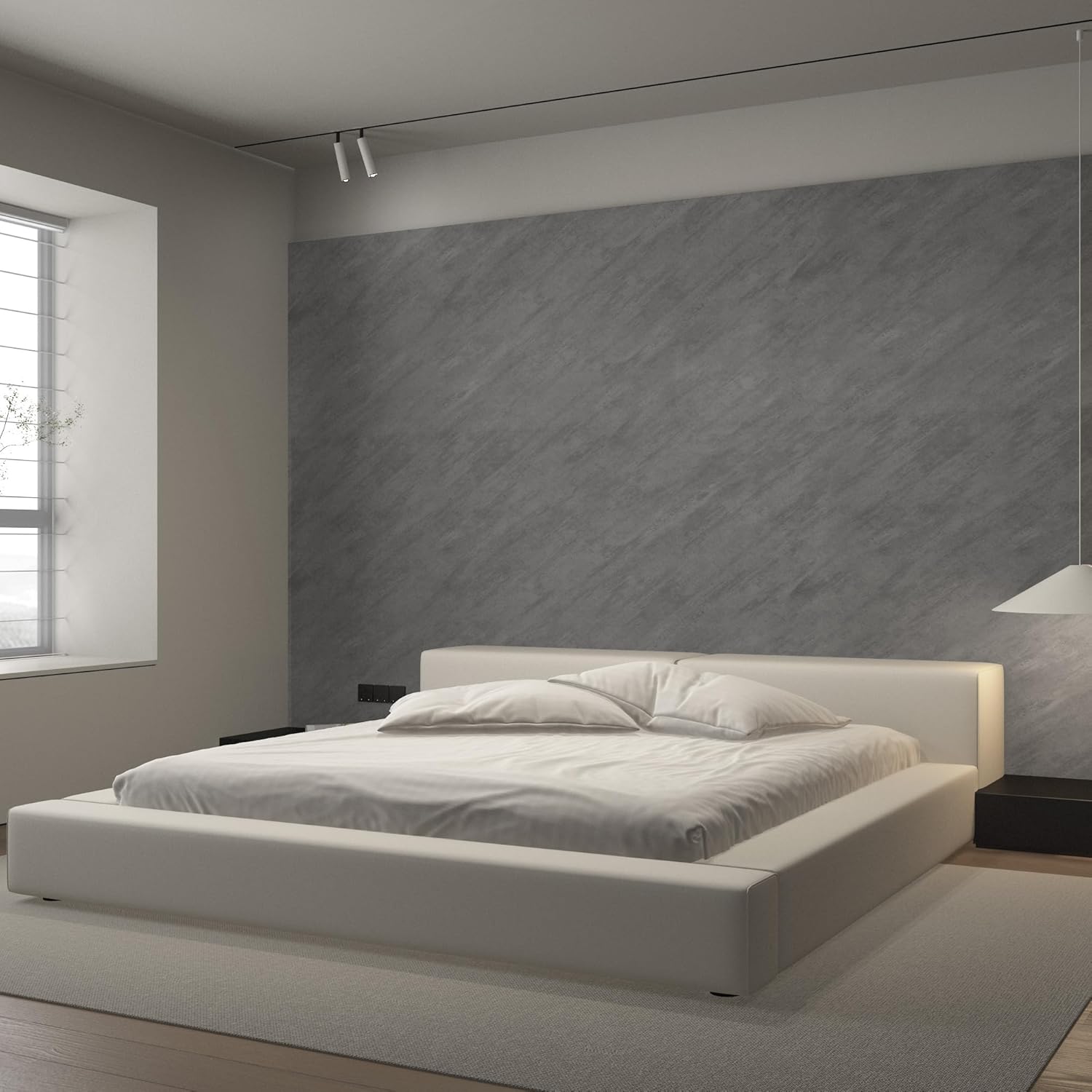 Large Extra Wide Thick Grey Concrete Wallpaper for Versatile Use