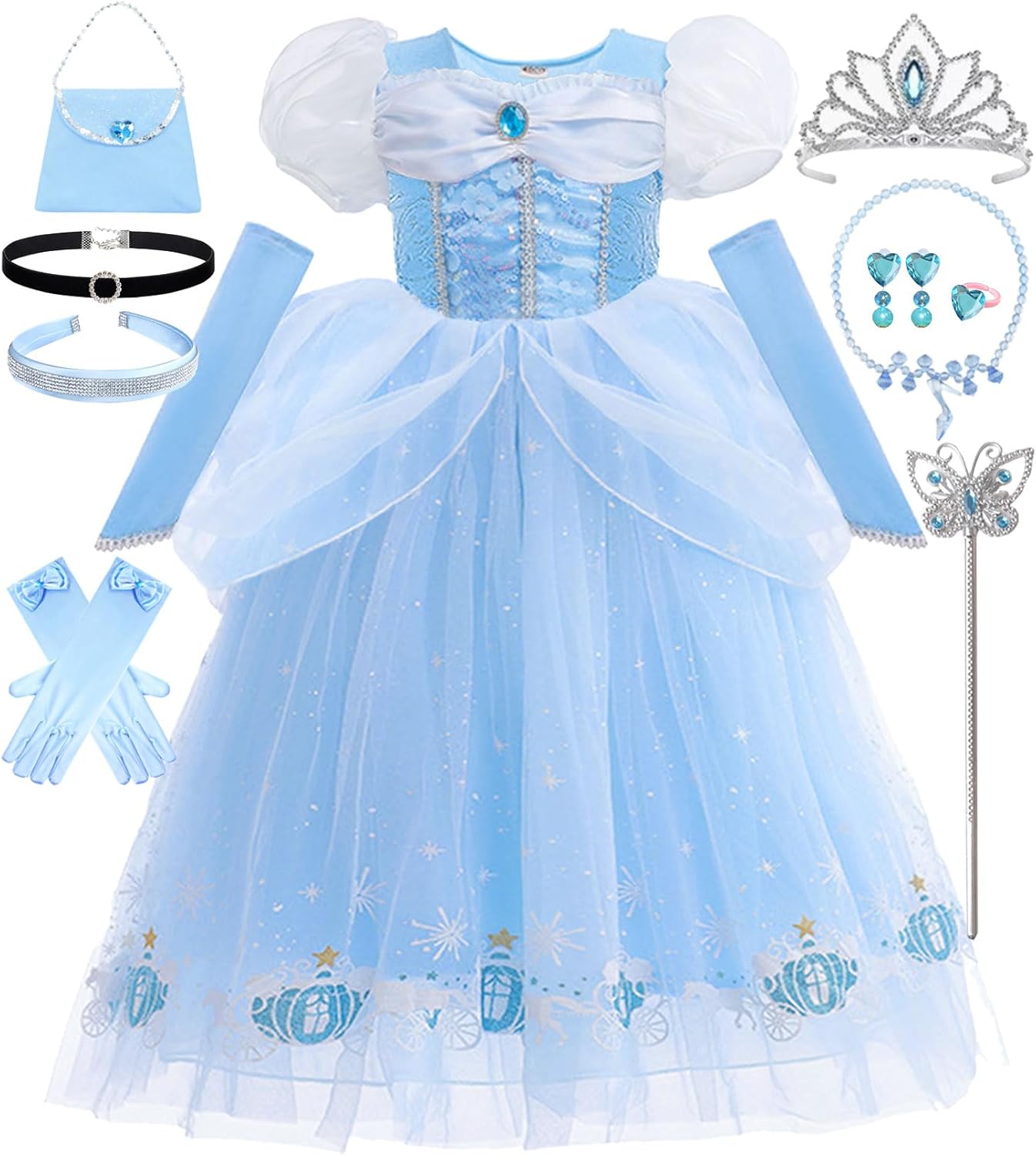 Cinderella Costume for Girls: Enchanting Blue Princess Dress