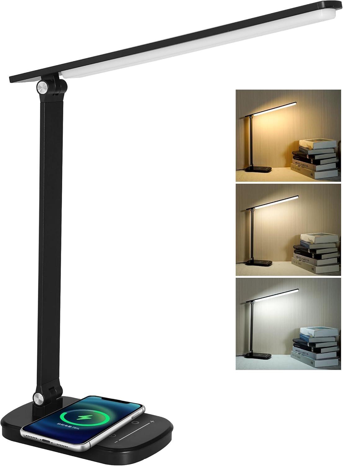 Faithorse LED Desk Lamp: Wireless Charging, Dimmable & Versatile Lighting
