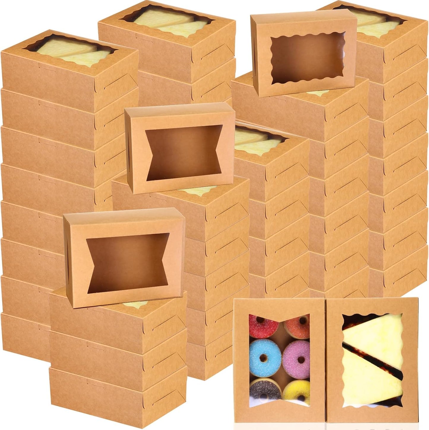 TaoBary 100 Pcs 8 Inch Bakery Boxes for Cookies and Treats