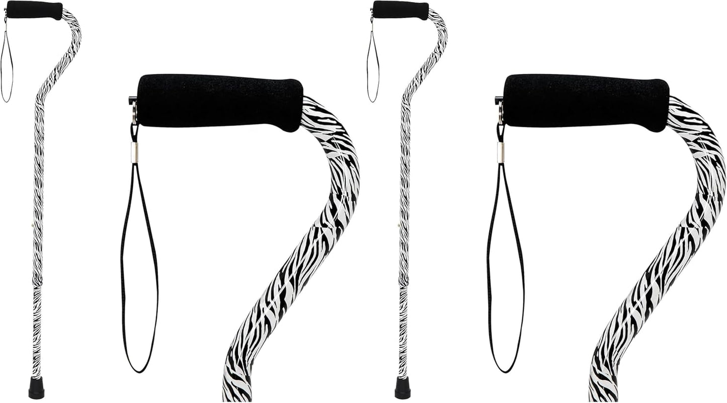 DMI Adjustable Designer Cane with Offset Handle for Style and Comfort