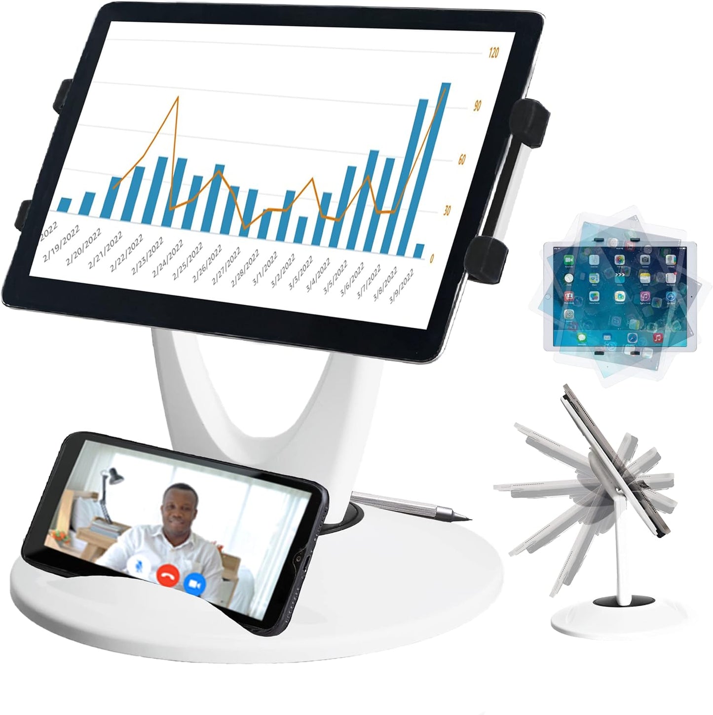 Large Tablet POS Stand for Retail Kiosk and Business Use