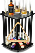 Pool Stick Holder Floor Stand Cue Rack for 8 Cues - Corner Space Saver