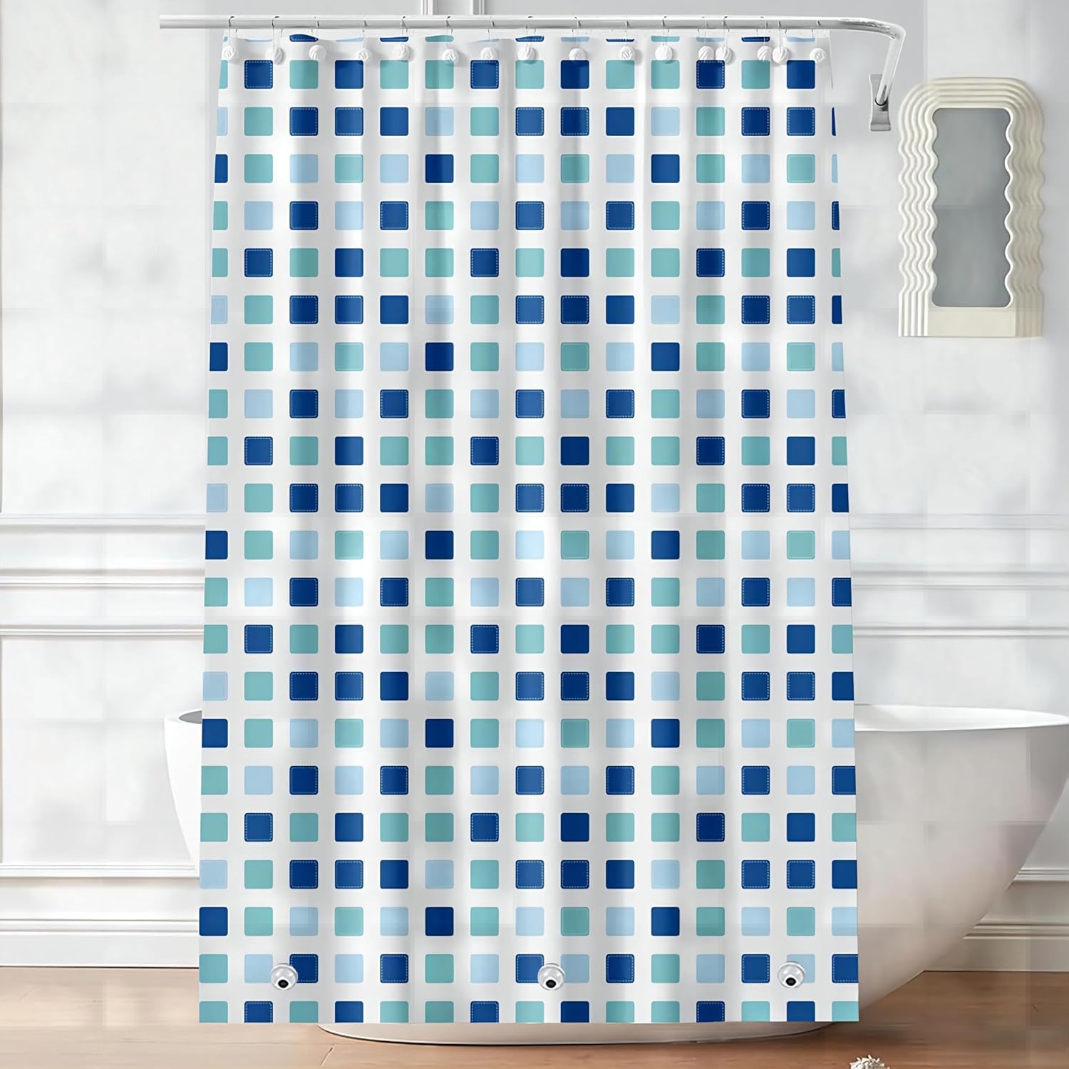 Waterproof PEVA Shower Liner with Rustproof Grommets
