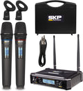 Dual Wireless Microphone System UHF-600 PRO - Long Range Mic Set