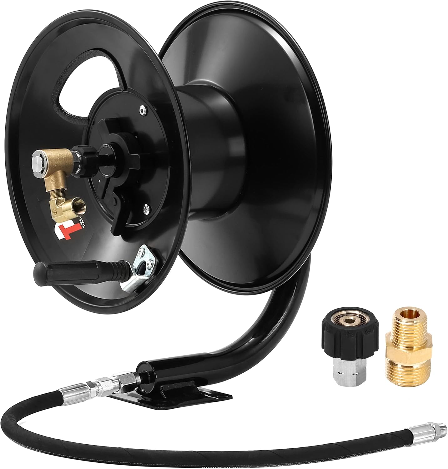 Tool Daily 100 FT Heavy Duty Steel Hose Reel for Power Washer