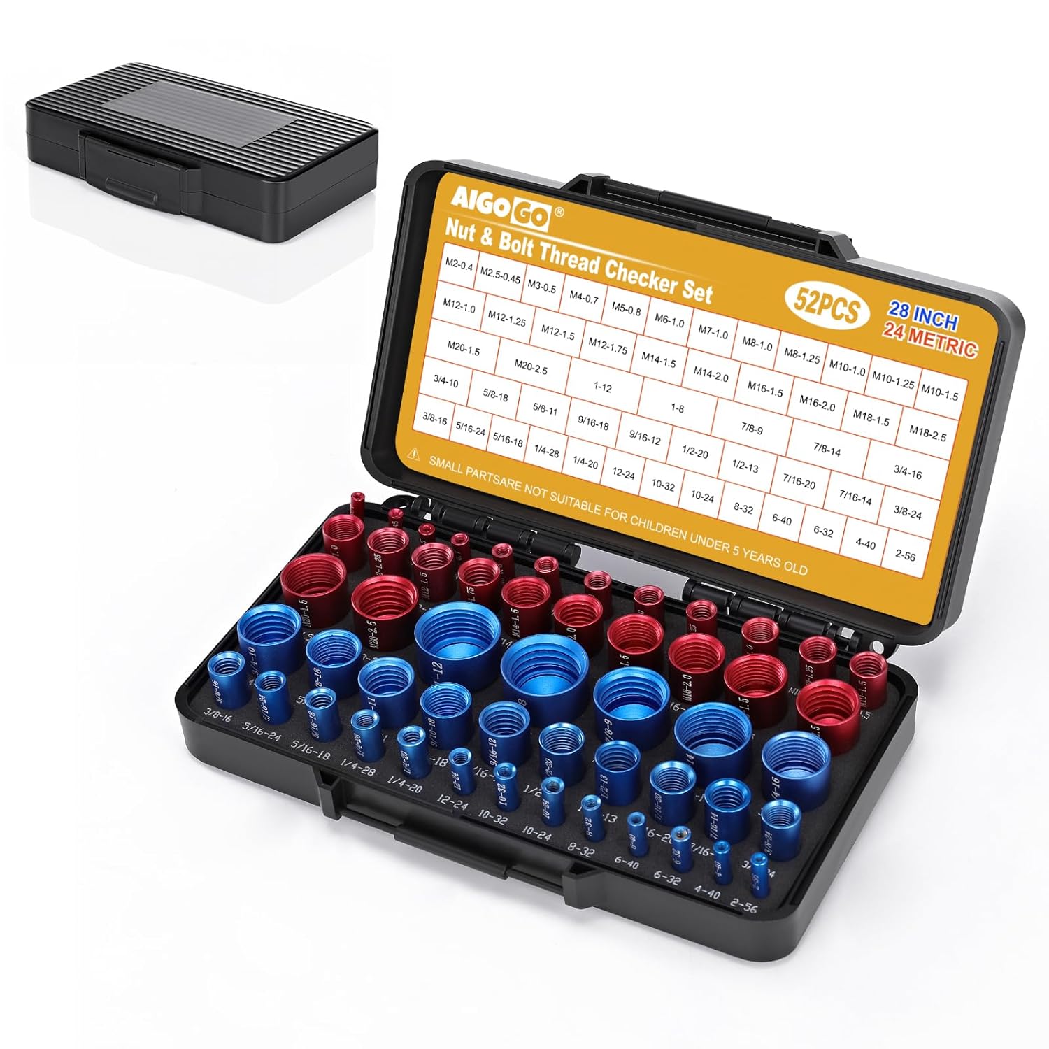 Thread Checker Set for Easy Size Identification in Tight Spaces