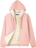 Women's Fleece Lined Zip Up Hoodie Jacket - Cozy Warm (Style 3FRD)