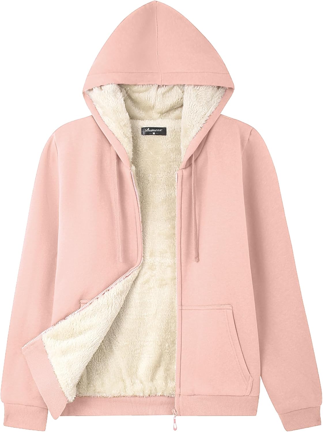 Cozy Warm Women's Fleece Lined Zip Up Hoodie Jacket for All