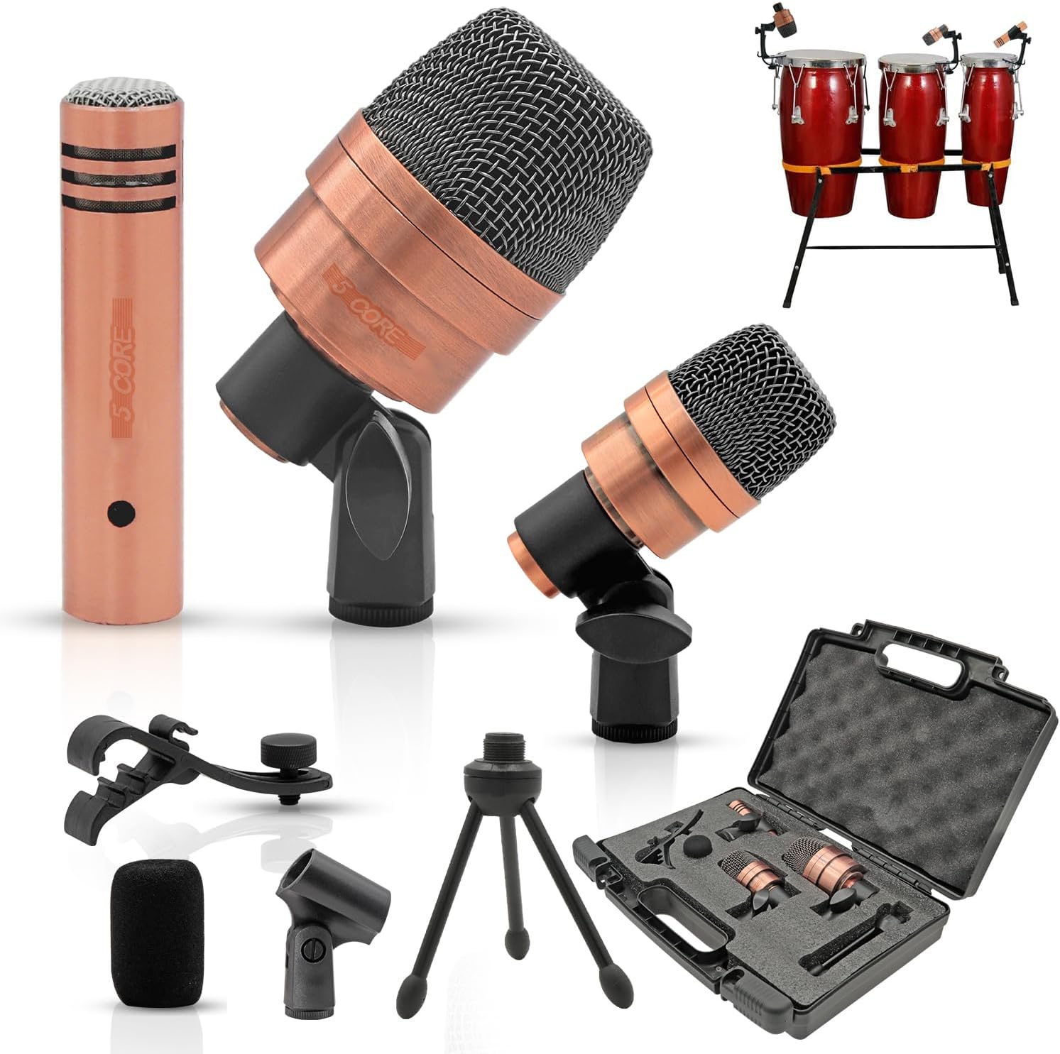 5 CORE Conga Mic Snare Tom Set for Professional Audio Quality