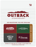 Outback Steakhouse Multibrand Restaurant Gift Card $50 Value