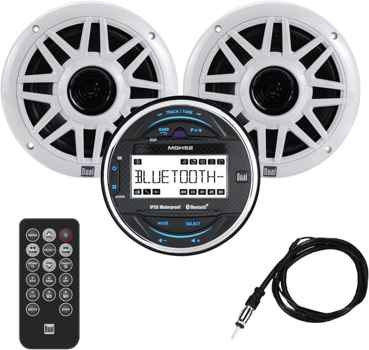 Dual Electronics MXPGH52 Marine Radio with Bluetooth and Speakers