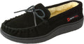Alpine Swiss Sabine Genuine Suede Shearling Slip On Moccasins - Cozy