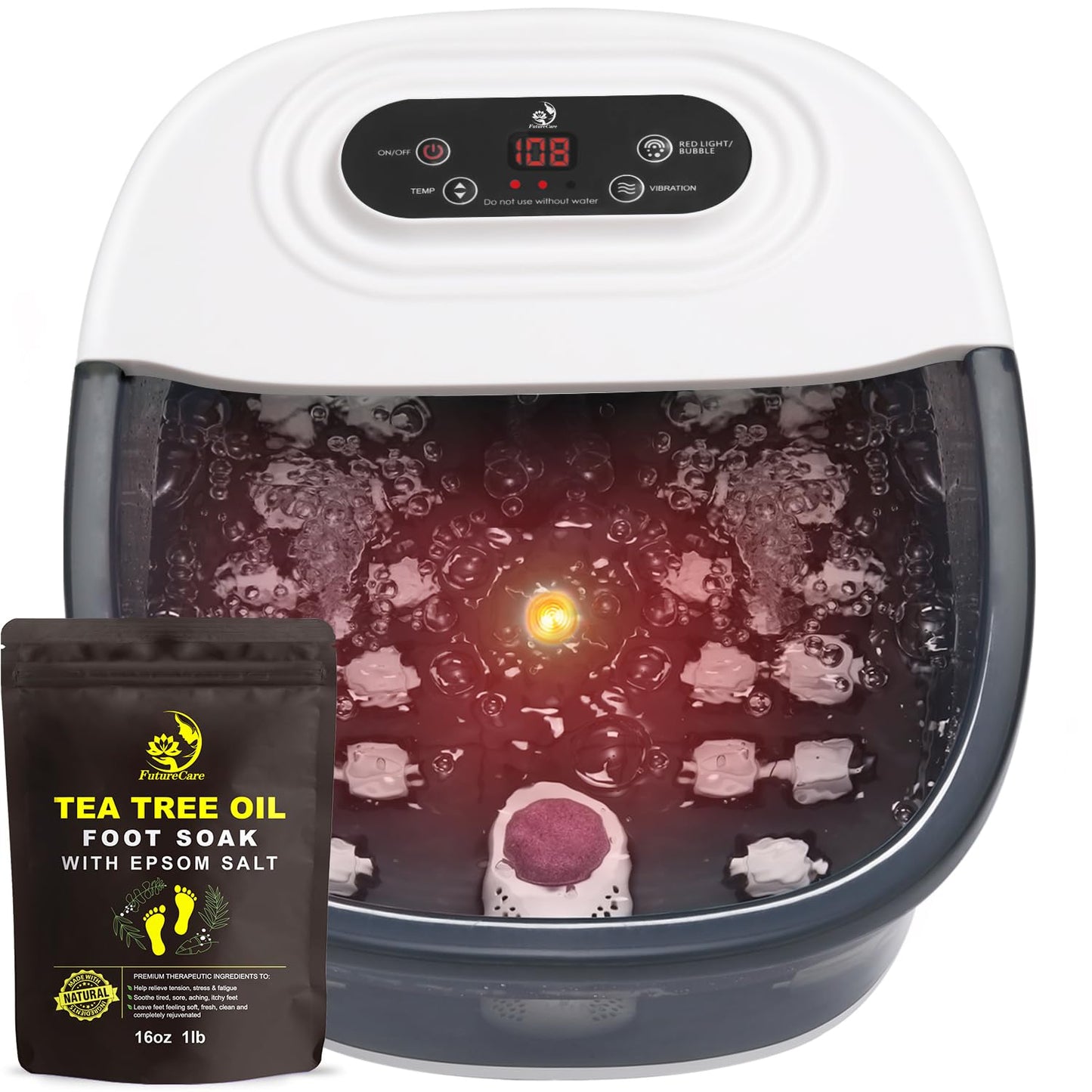 MoodRelish Foot Spa Bath Massager with Heat and Vibration Relief