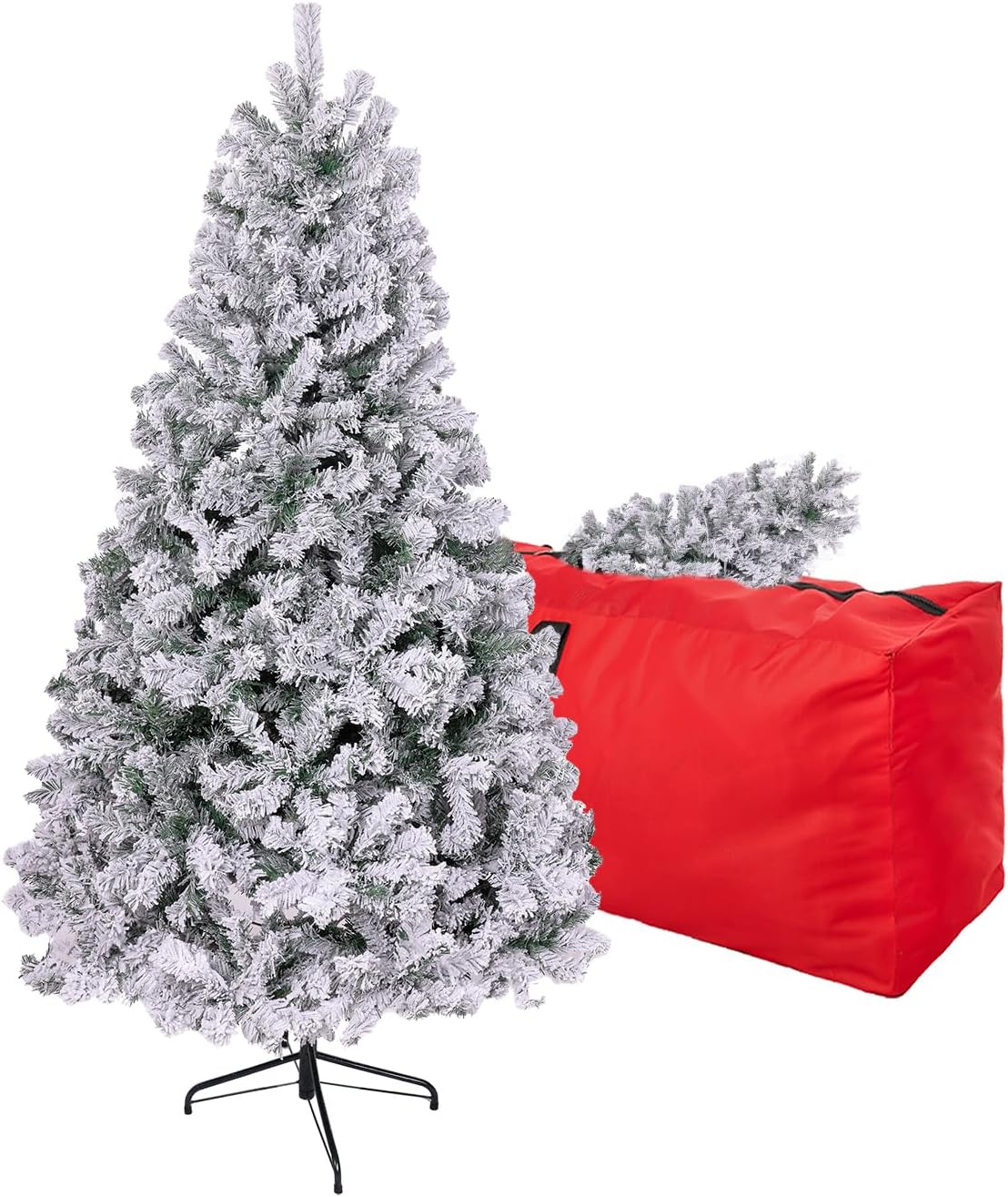 5ft Flocked Artificial Christmas Tree with 600 Branch Tips