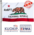 Double Sided Californian State Flag 4x6 - Heavy Duty Made in USA