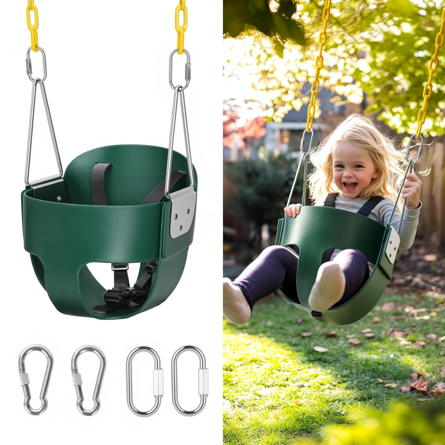 Safety-Focused Toddler Swing Set for Outdoor Fun