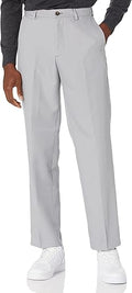 Classic-Fit Men's Flat-Front Dress Pants with Flexible Waistband