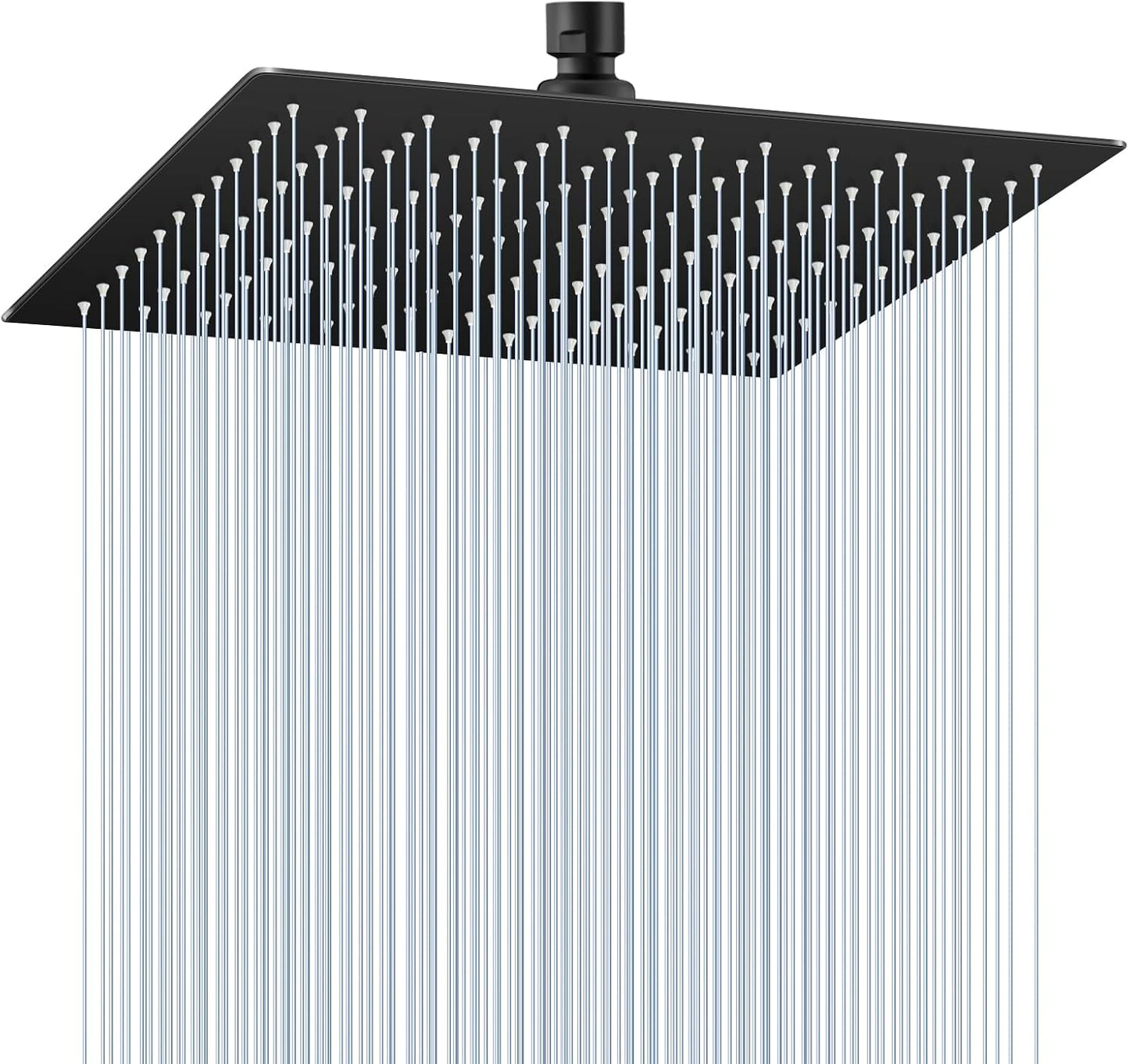 12 Inch Matte Black Rain Shower Head for Ultimate Spa Experience