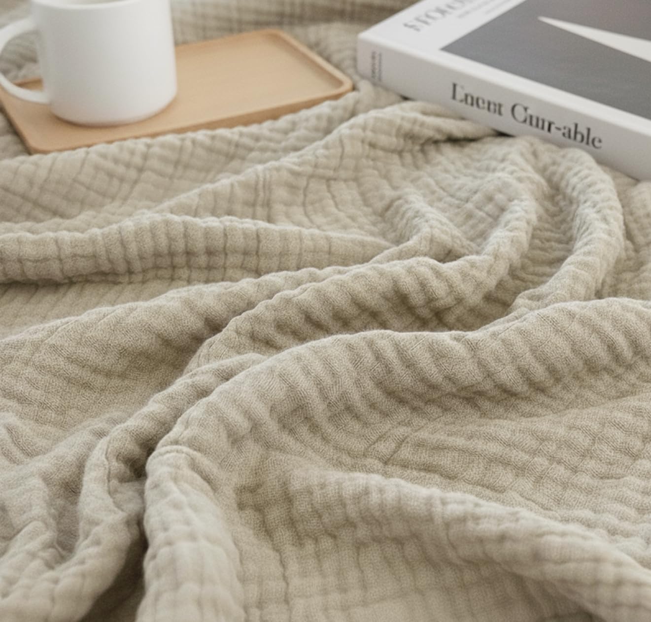 KyraHome Muslin Blankets for All Seasons, Soft Cotton Throw