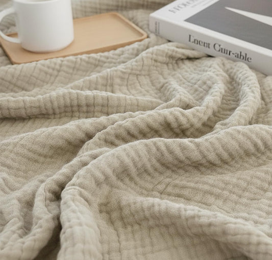 KyraHome Muslin Blankets for All Seasons, Soft Cotton Throw