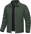 TACVASEN Mens Lightweight Windbreaker Full Zip Up Laydown Collar