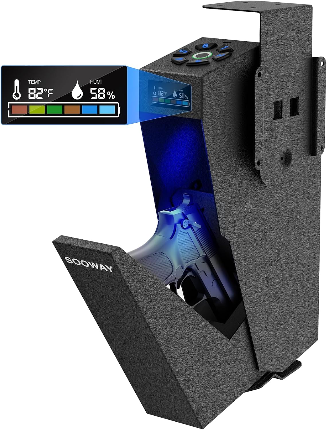 Biometric Pistol Safe with Quick Access for Handgun Storage