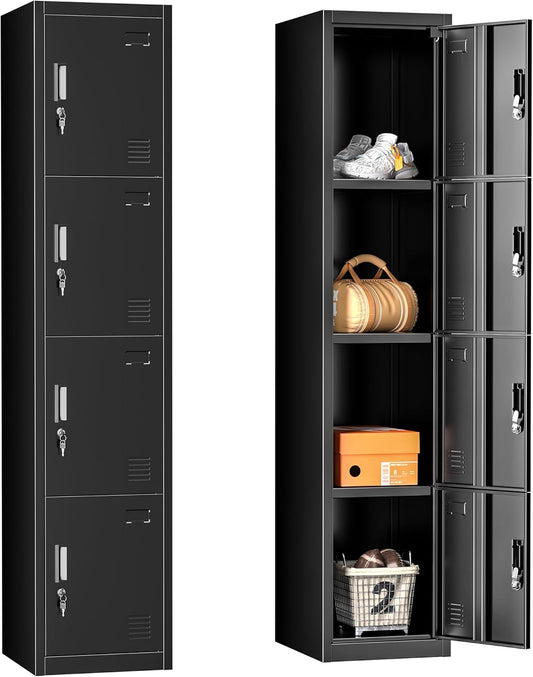 INTERGREAT Metal Locker for Employee Storage with 4 Doors