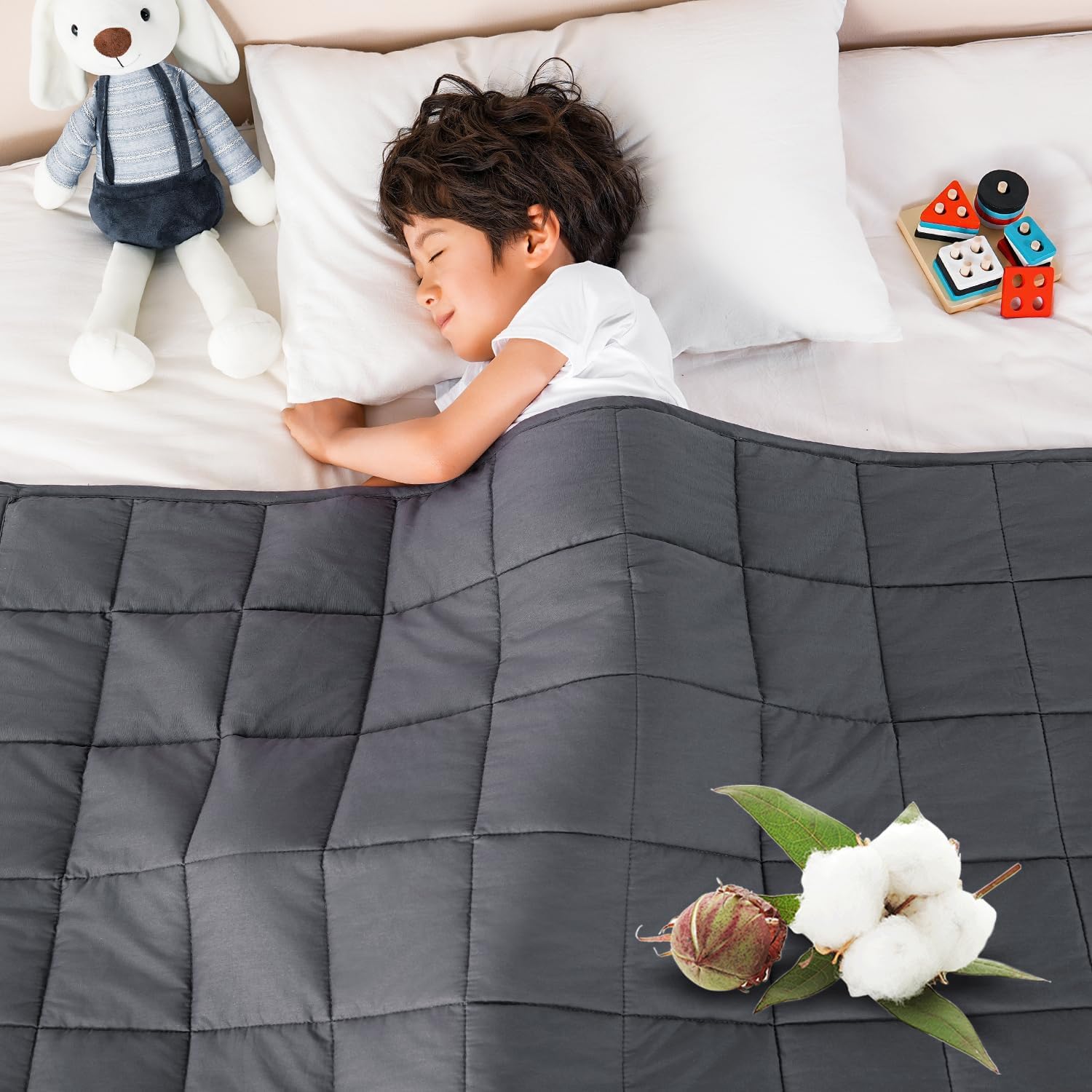 Sivio Weighted Blanket for Calming Sleep and Travel Comfort