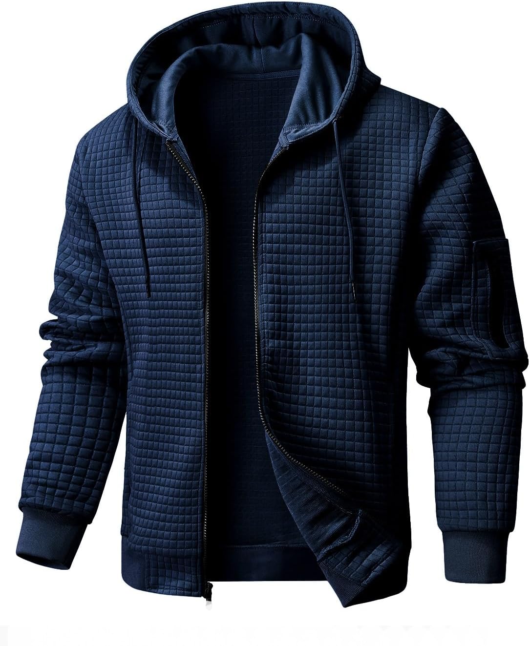 Mens Zip Up Hoodie Full-Zip Sweatshirt for Stylish Comfort