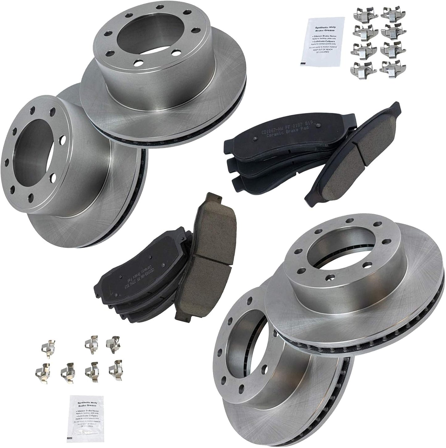 TRQ Brake Pad & Rotor Kit for 2008-2012 Ford Super Duty