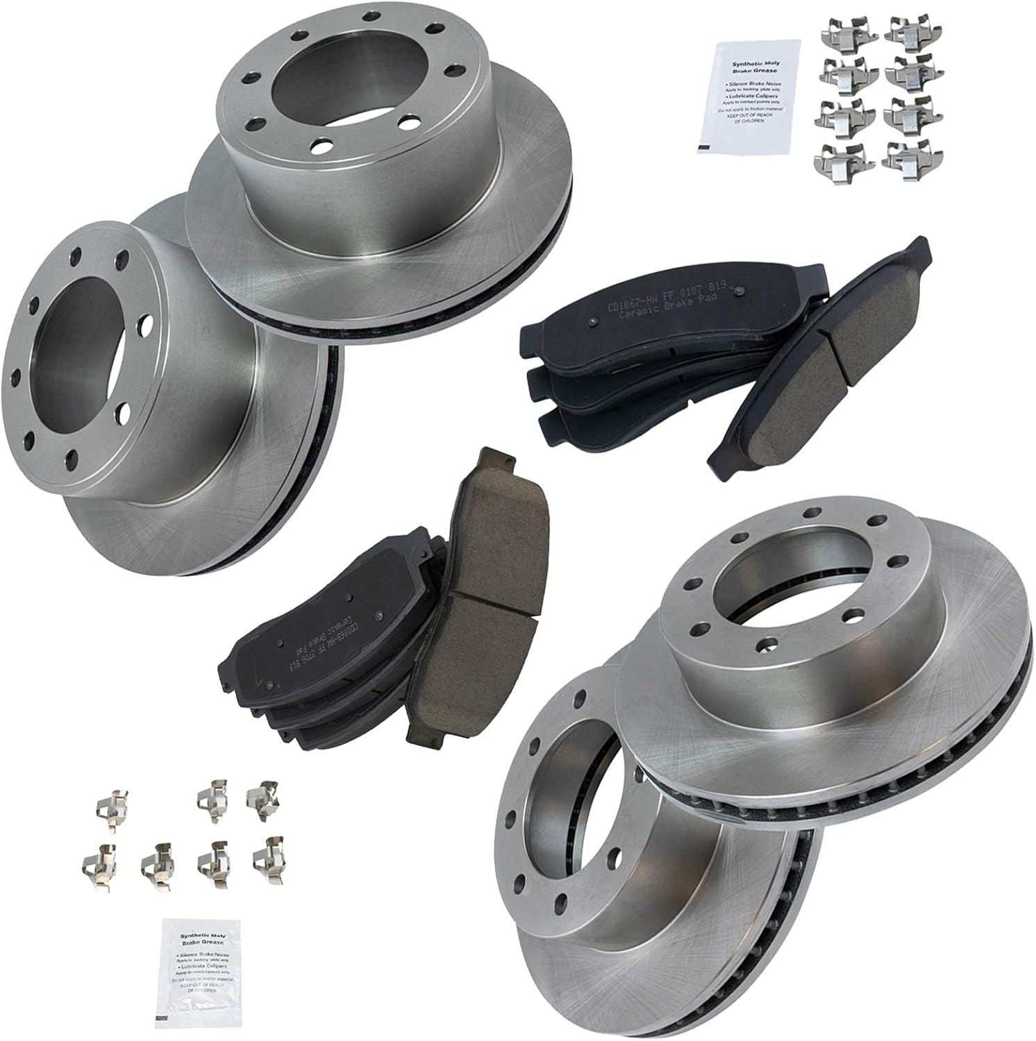 TRQ Brake Pad & Rotor Kit for 2008-2012 Ford Super Duty