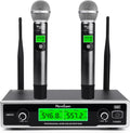 Wireless Microphone System UHF Dual Channel - Long Range Performance