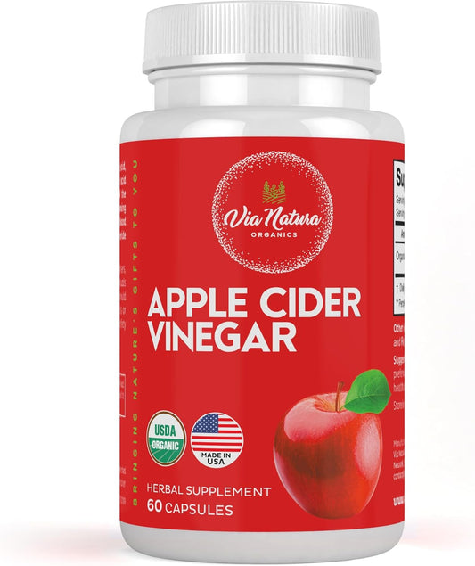 Organic Apple Cider Capsules | 1000mg Strength | Via Natura