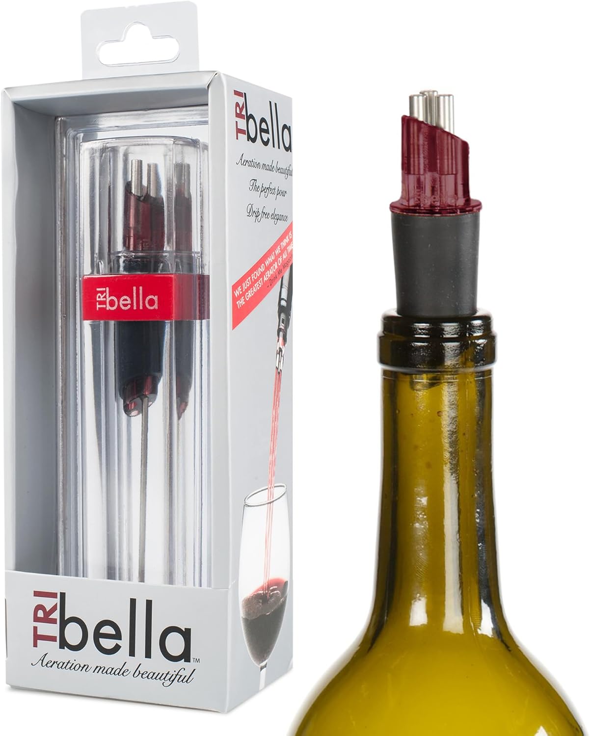TRIBELLA Pourtable Wine Aerator for Effortless Wine Enjoyment
