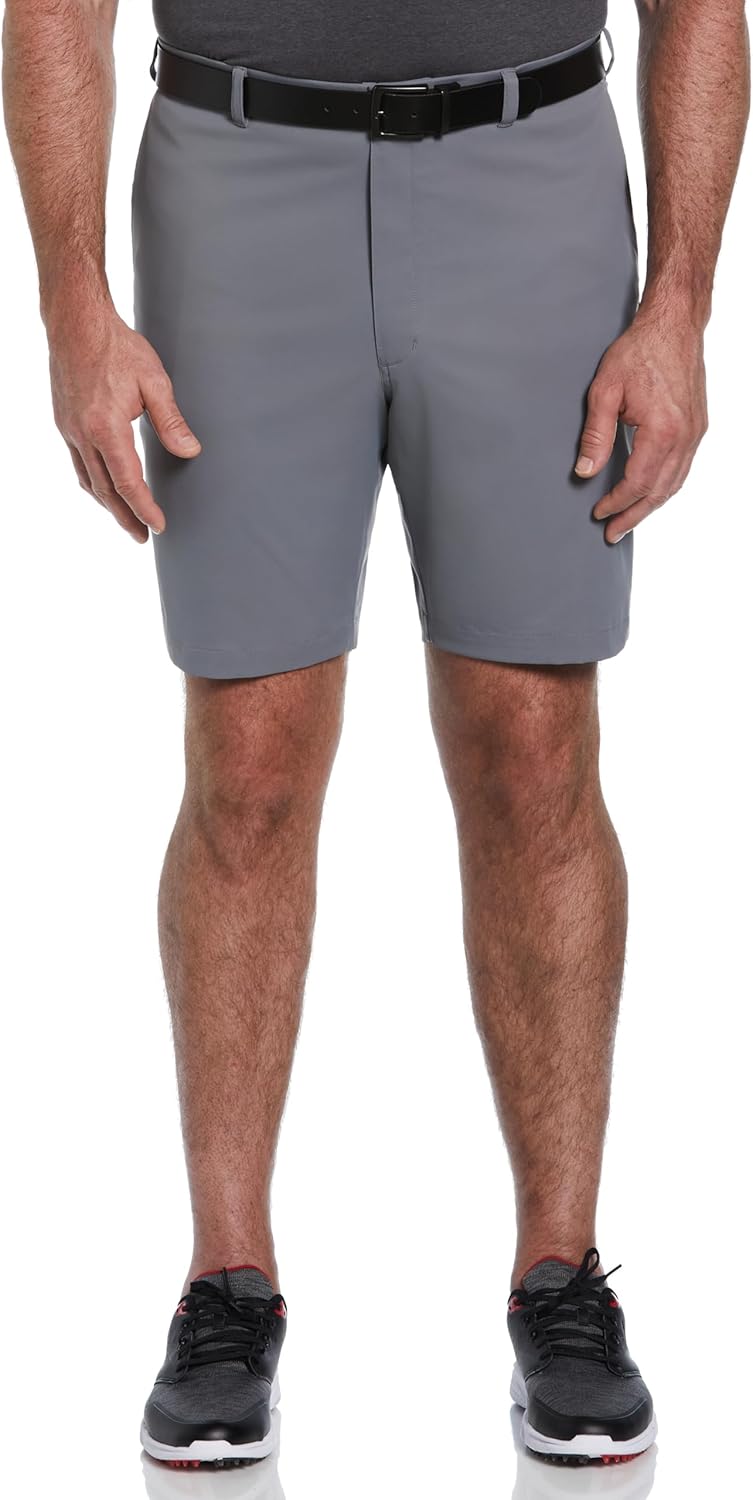 PGA TOUR Mens 9in Flat Front Golf Shorts with Active Waistband