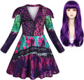 Girls Halloween Costume Zipper Jacket Long Sleeve Dress - Movie