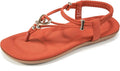 Women's Summer Sandals Beach Bohemian Beaded Ankle Strap Comfortable