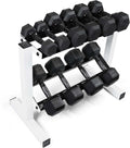 CAP Barbell 150 lb Dumbbell Set with 2-Tier Rack - Space-Saving Home
