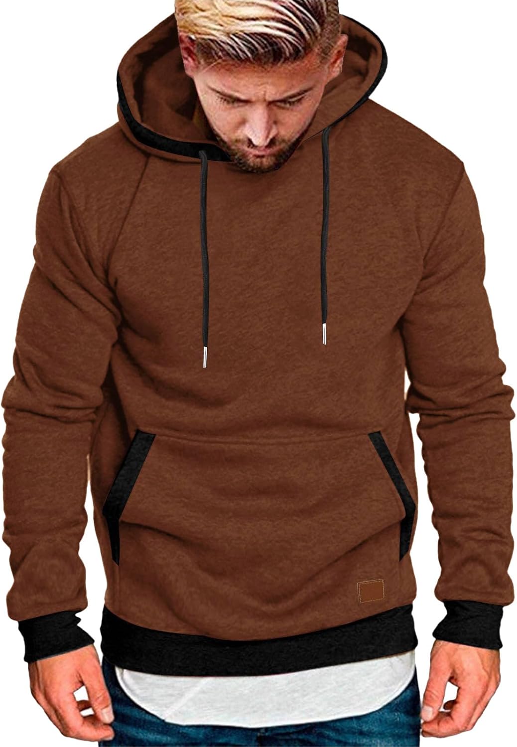 Color Block Drawstring Hoodies for Men | Trendy Fall Style